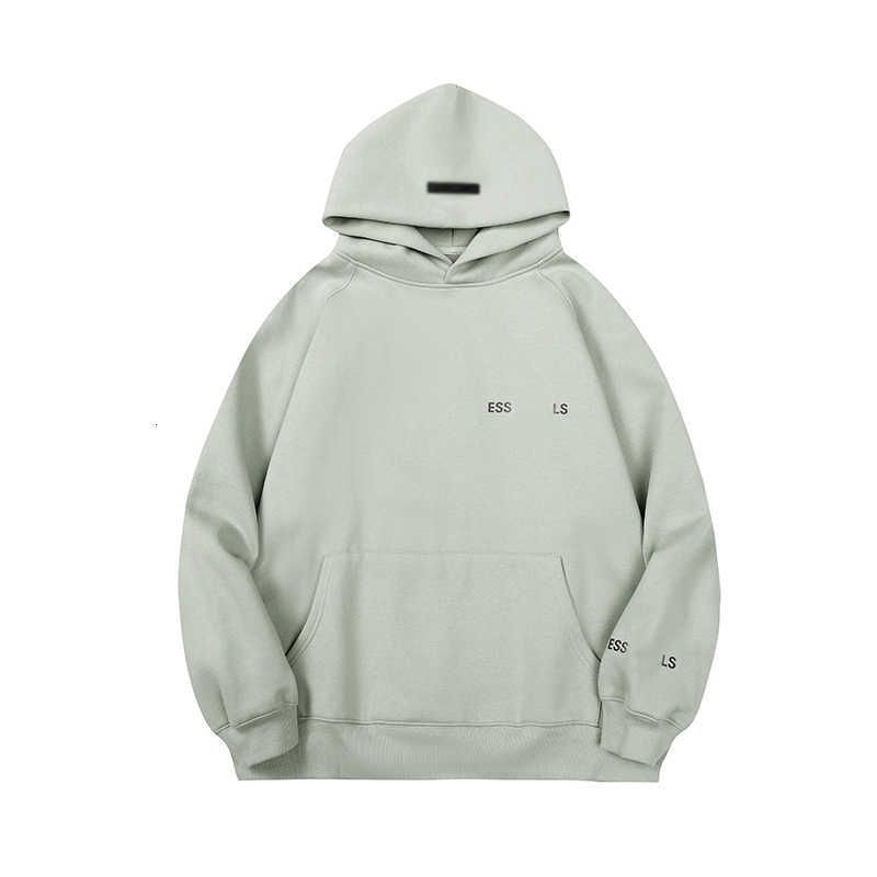 grön hoodie liten logotyp