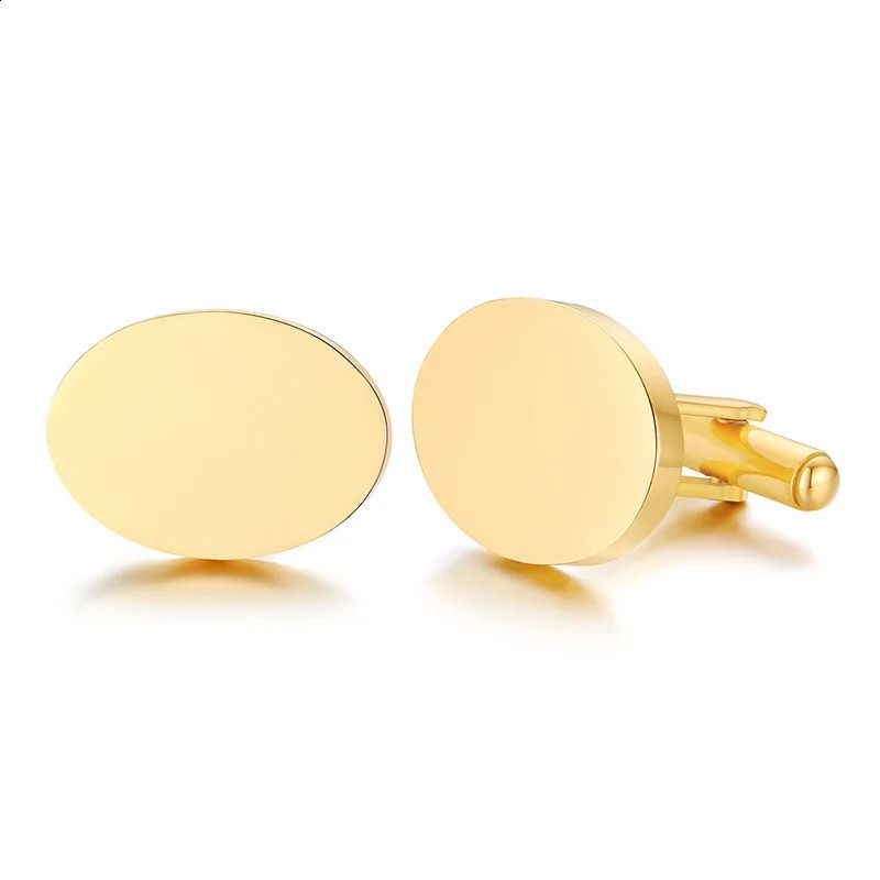 Boutons de manchette Ovale Gold-Custom