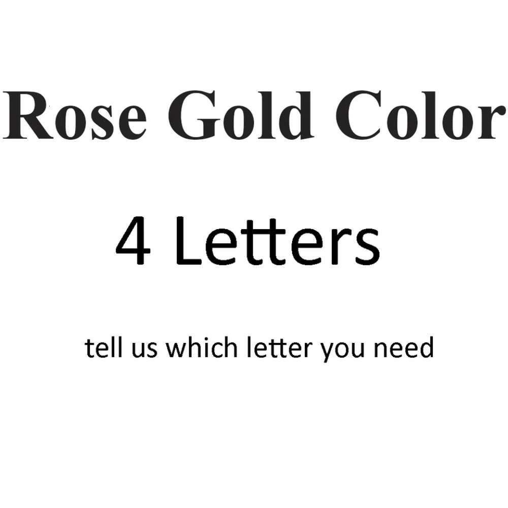 Colore oro rosa-4 lettere-grande dimensione D