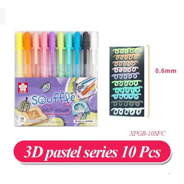 3D Pastelkleuren 10st