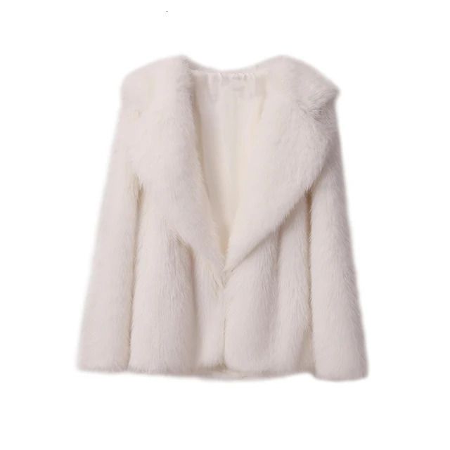 white fur coat