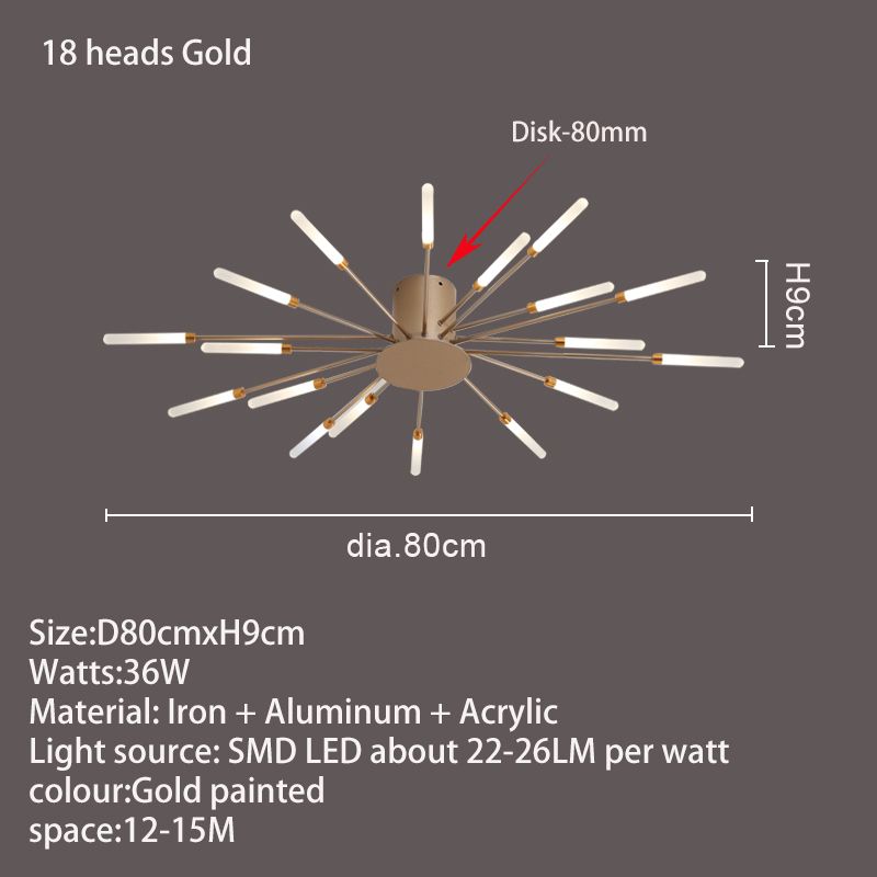 Gold 18 Heads Neutral light no Rc