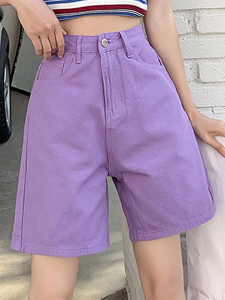 short en jean violet