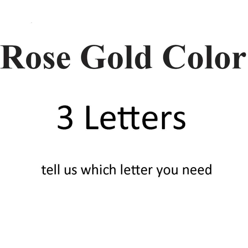 Rose goud kleur-3 letters-groot formaat D