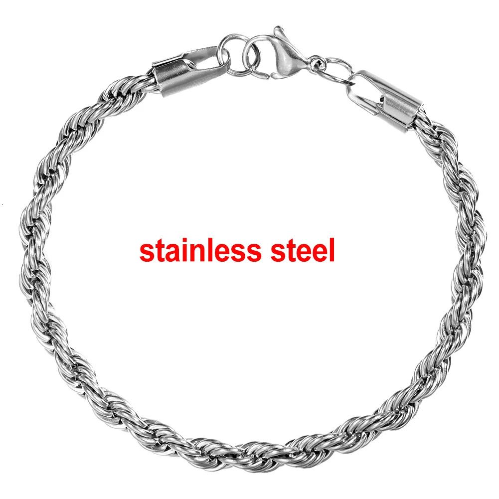 Chaîne de corde de 4 mm Sl-8 pouces (bracelet)