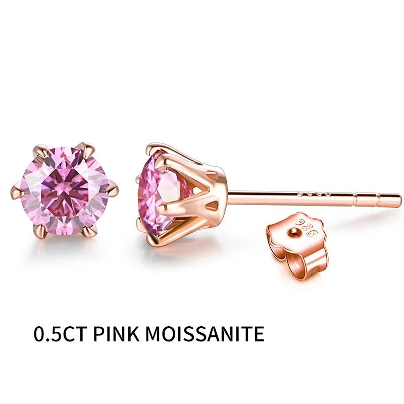 0,5 Pink Moissanite-With Certificate