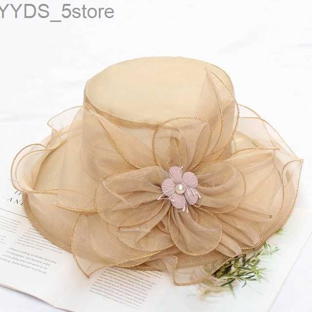 Cappello di organza Khaki