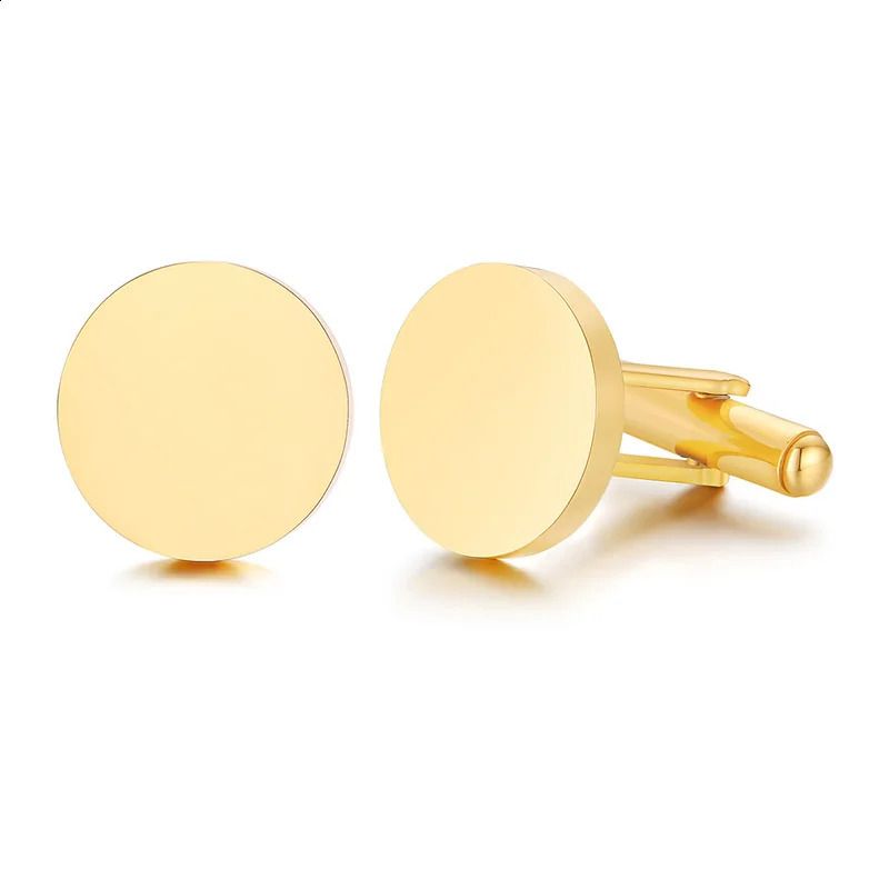 Cufflinks redondos de ouro-costume