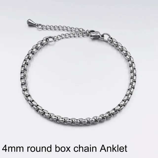 4mm Box Chain Anklet