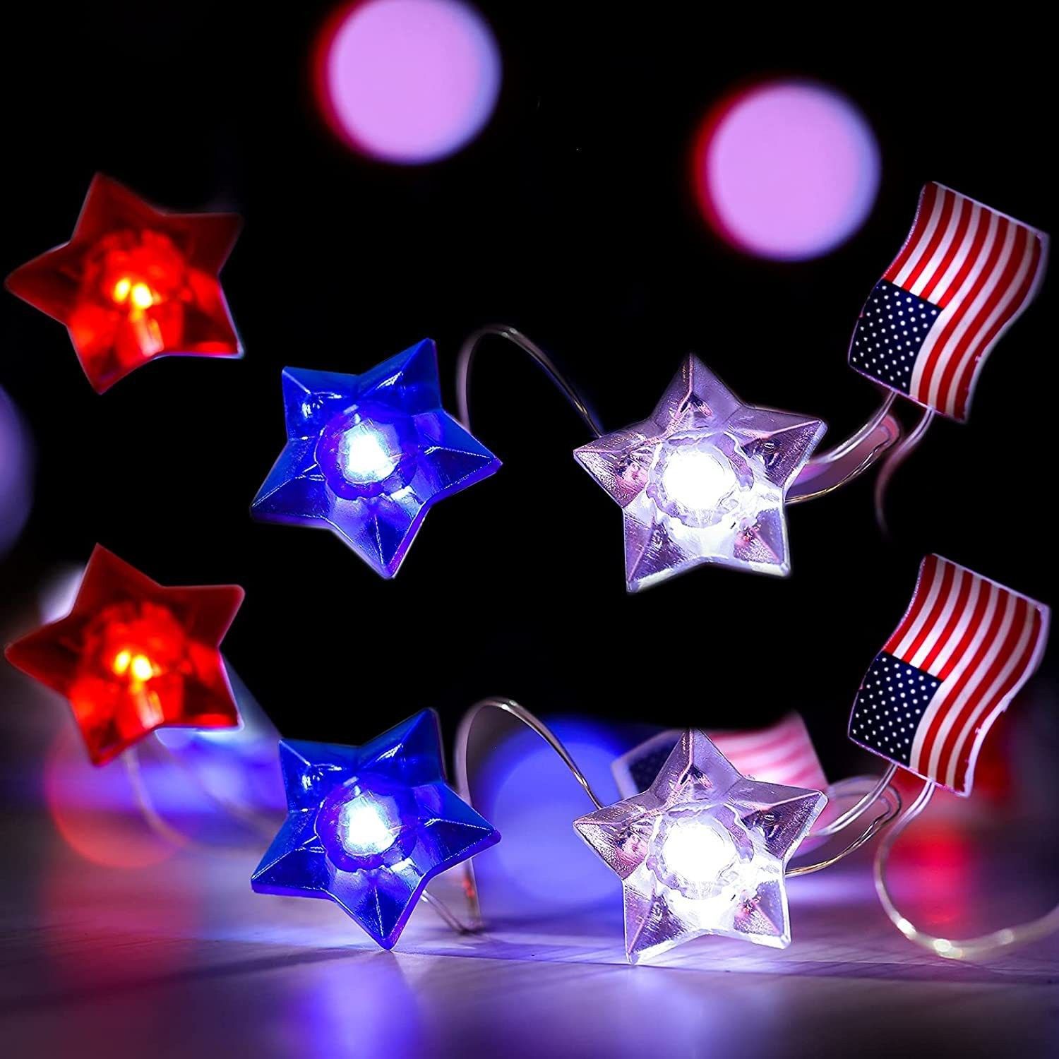 stars and flag 2m 20led USB