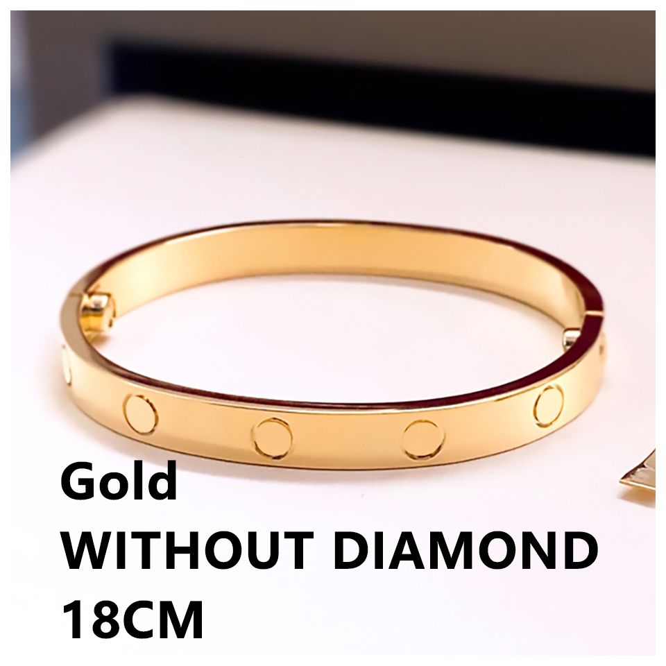Pulsera de oro de oro sin diamantes 18#