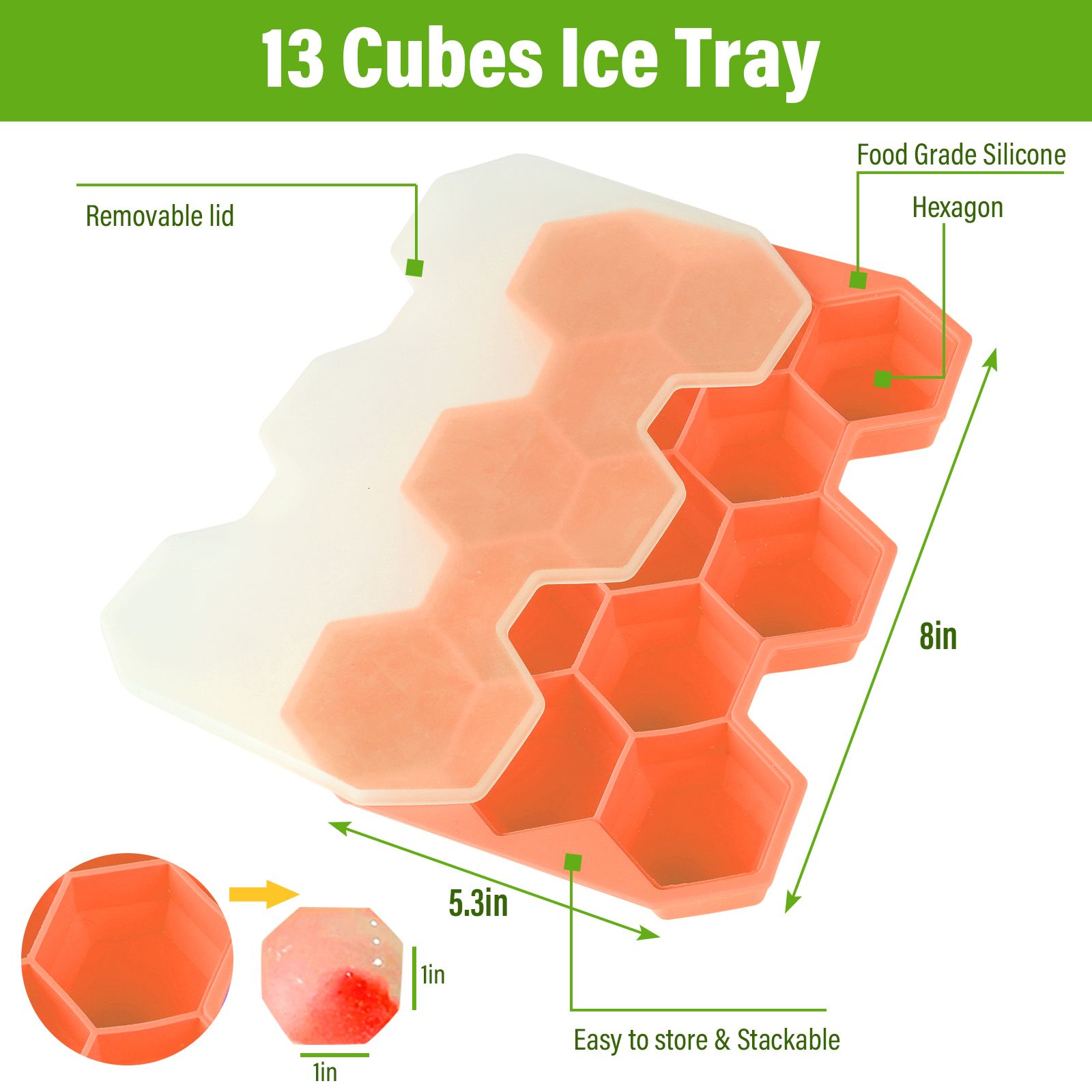 13 Cubes Orange-As Show