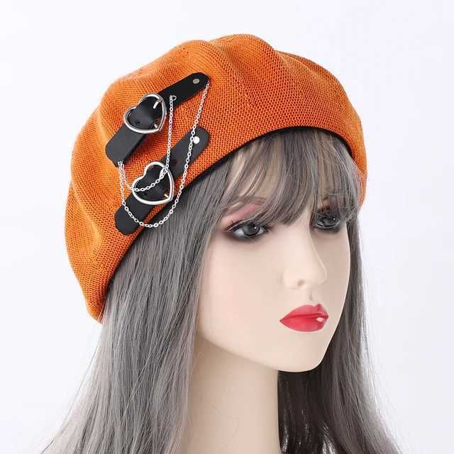 pomarańczowy beret
