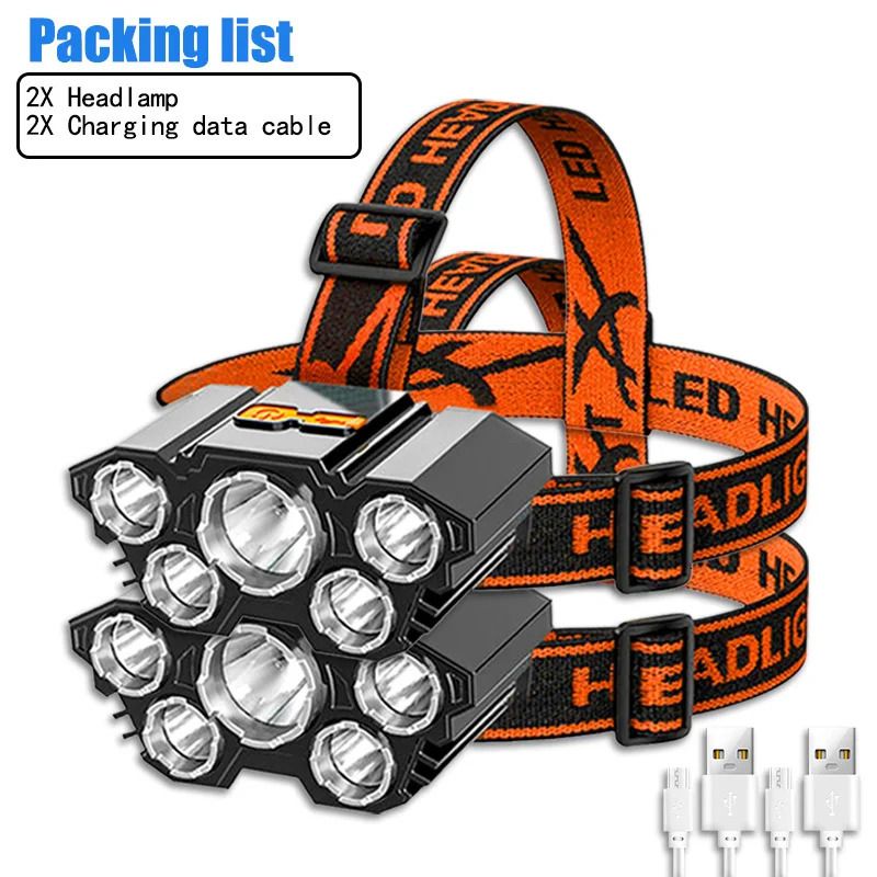 2pcs Headlamp