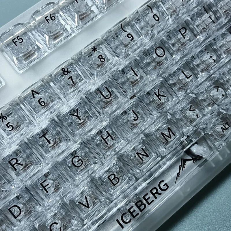 Keycaps frontaux transparents