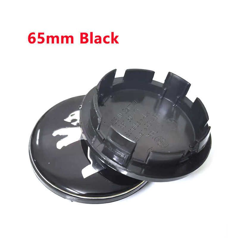 4pcs 65mm Cap Black