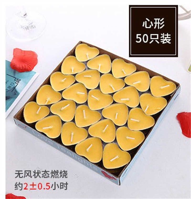 Yellow Heart 50pcs