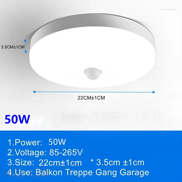 50W-tak lätt varmt vitt