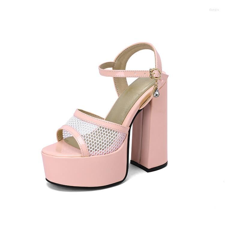Pink Net Sandals