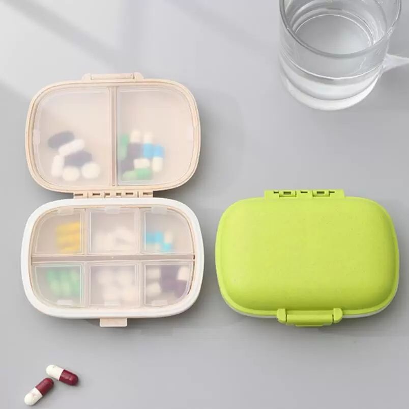 Travel Portable Mini Small Pill Box Pill Box Sealed Storage Box 7