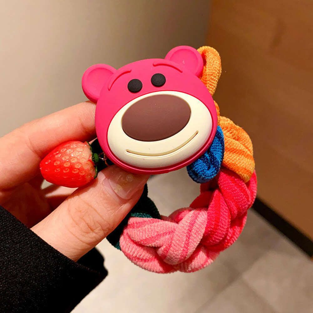 Colorful Hair Ring - Strawberry Bear