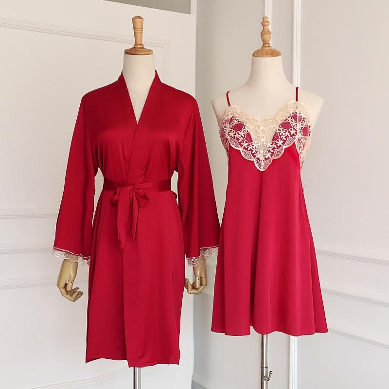 Burgundy Robe Set