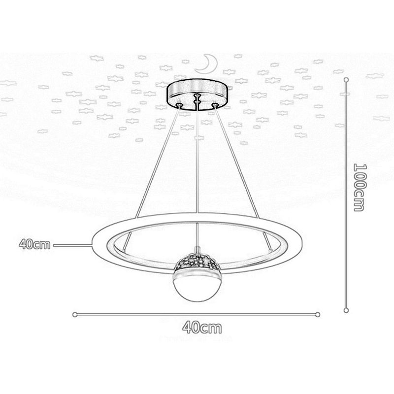 1Ring 40 cm koud wit zwart