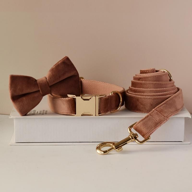 Bow collar leash set