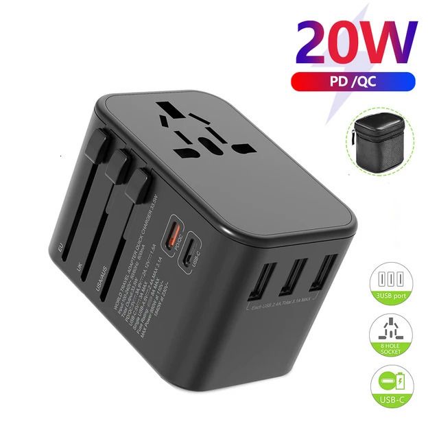 PD20W 307 Black-University Plug