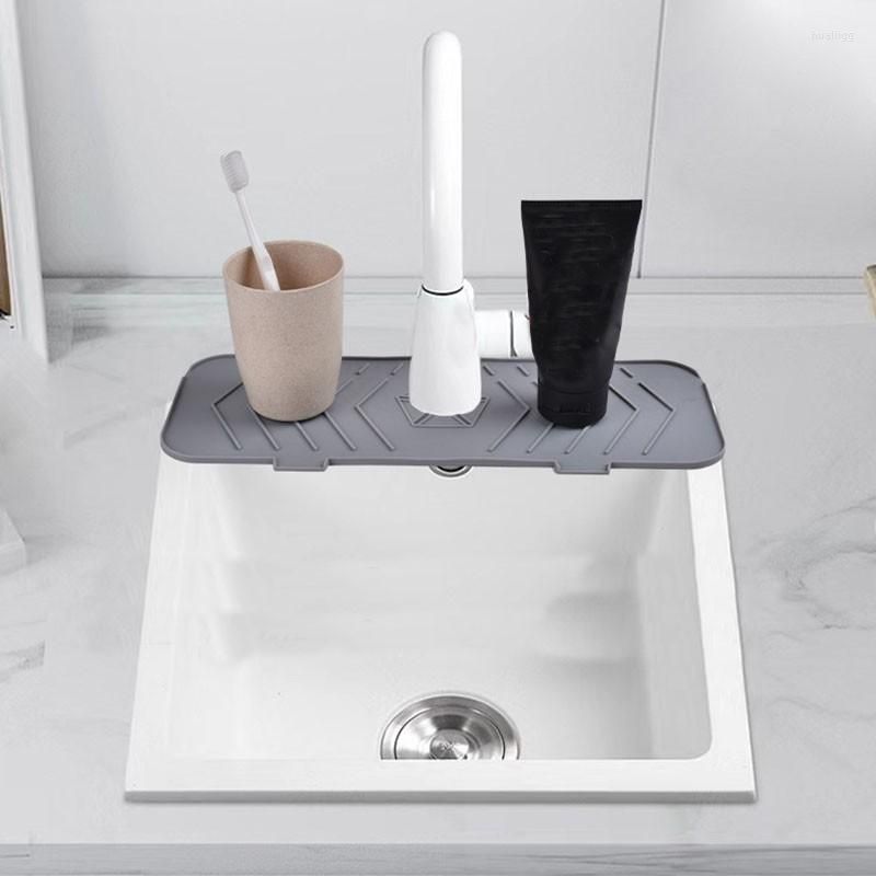 Dropship 1PCS Silicone Faucet Absorbent Mat Sink Splash Guard