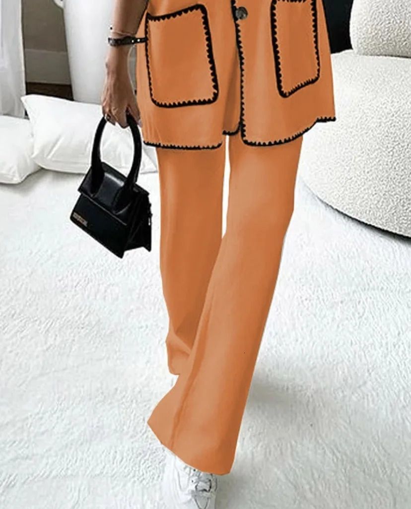 pantalon rouge orange