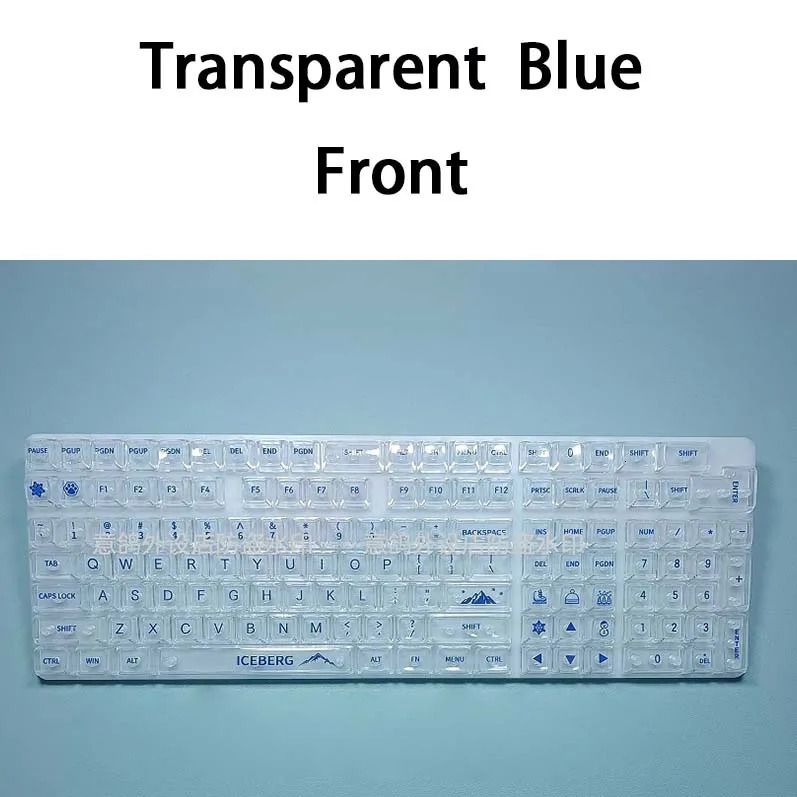 Keycaps transparents uniquement en bleu