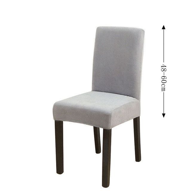 Jasno -szara pokrywa krzesła 1PCS