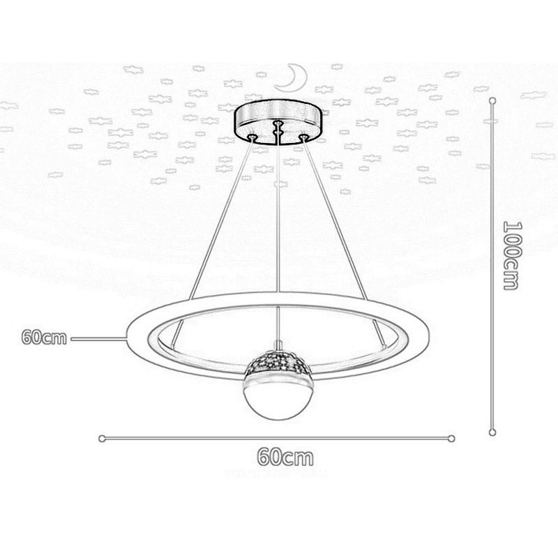 1Ring 60 cm koud wit zwart