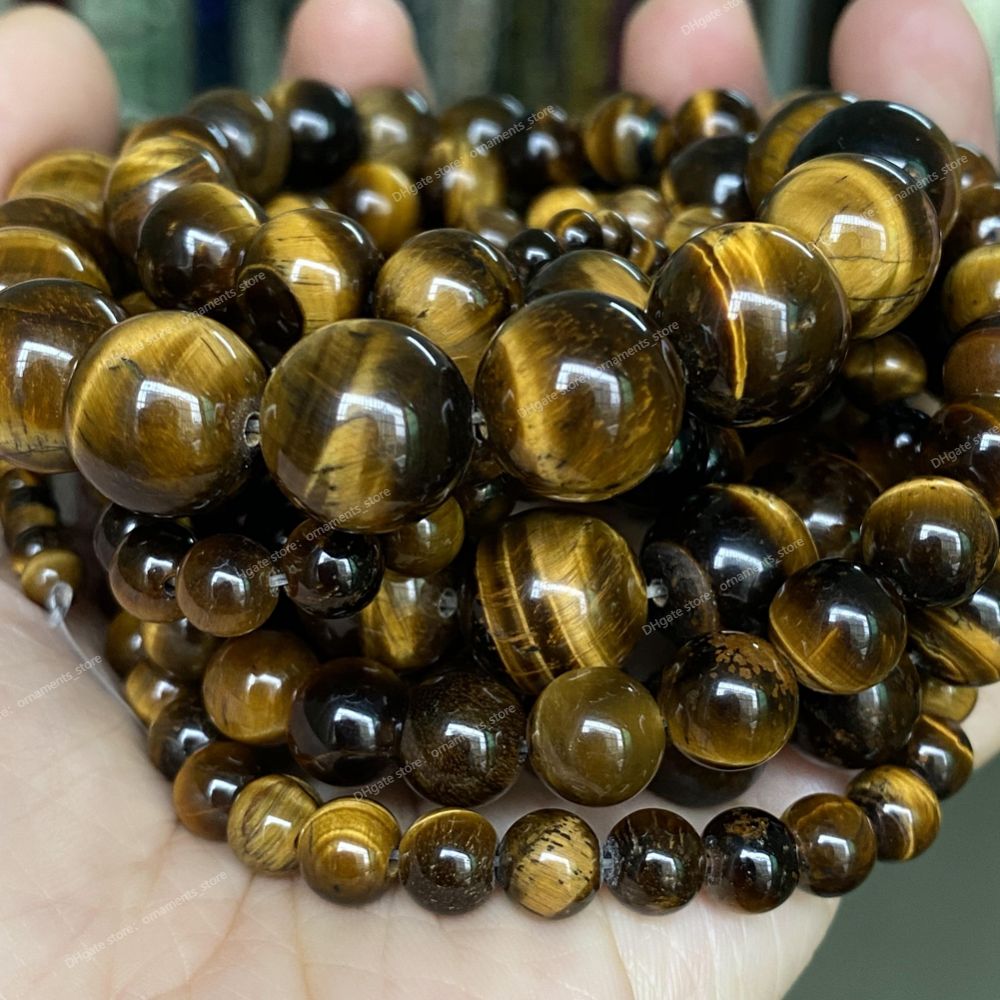 Yellow Tiger Eye 4mm 88 till 91 st