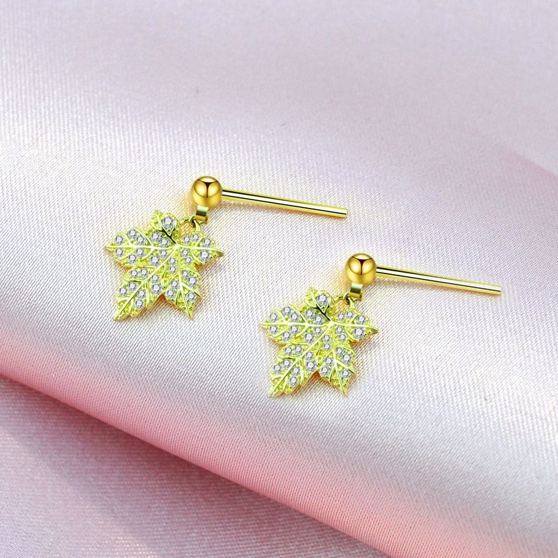 Maple Leaf Stud Earr 925 silver