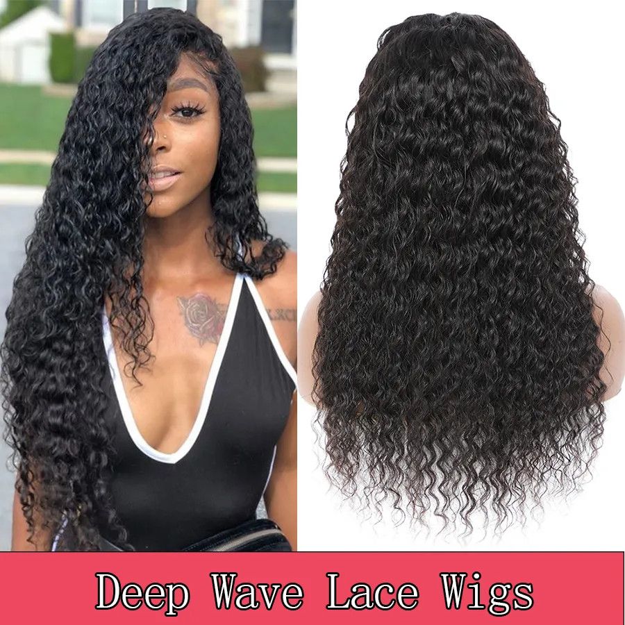 Black Water Wave Lace Front Wig view 2