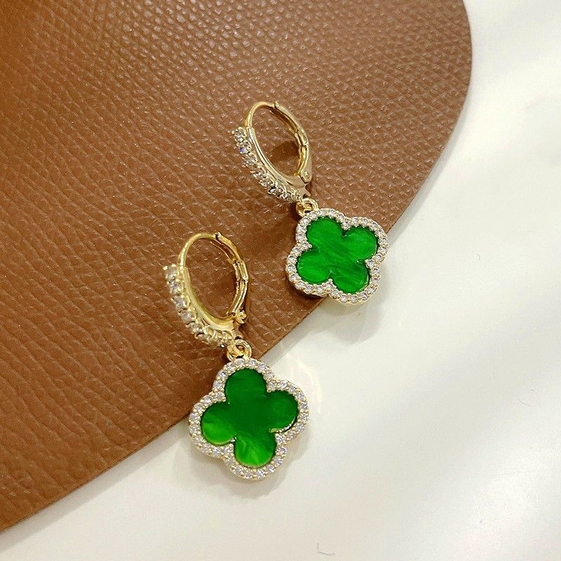 Four Leaf Clover Earring Fashion Classic Dangle Earrings Designer For Woman  Agate Mother Of Pearl Moissanite Diamond Earing Jewelry Earings Oorbellen  Men Not Fade From Hezh604, $10.68
