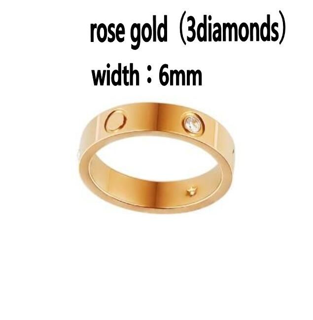 6mm with diamond rose gold color