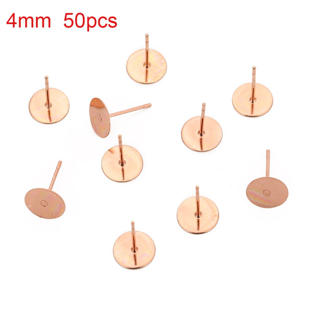 4mm 로즈 골드 50pcs