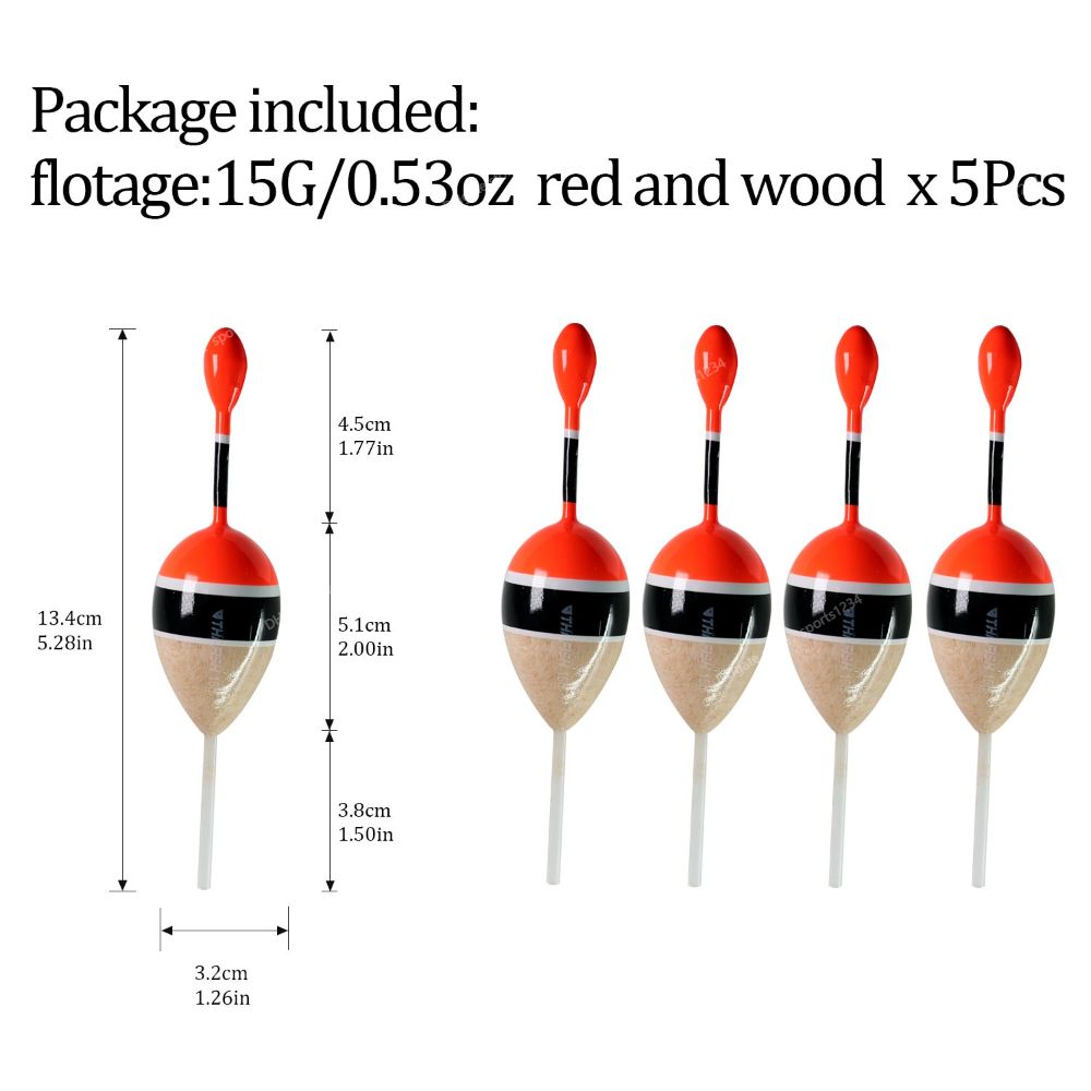 5pcs 15g wood