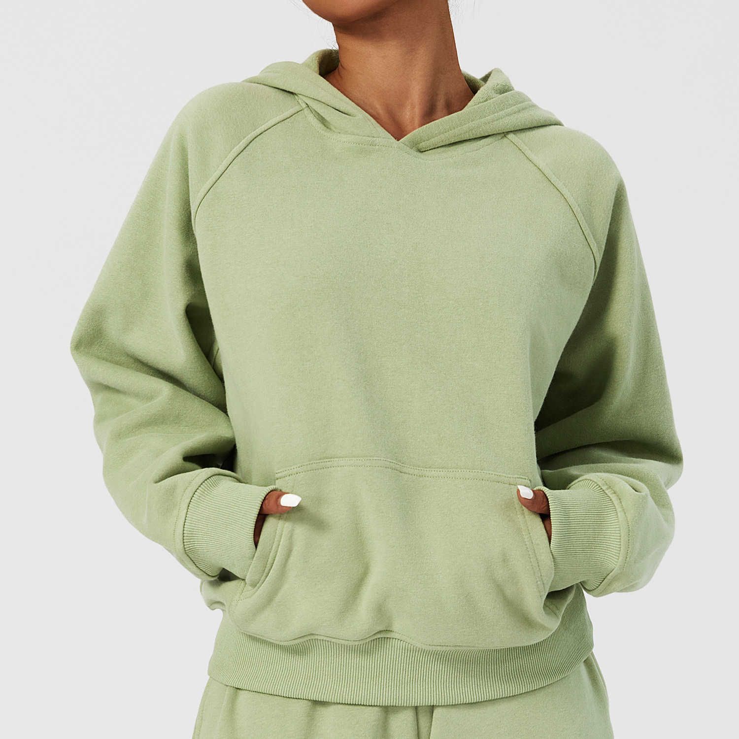 green hoodie