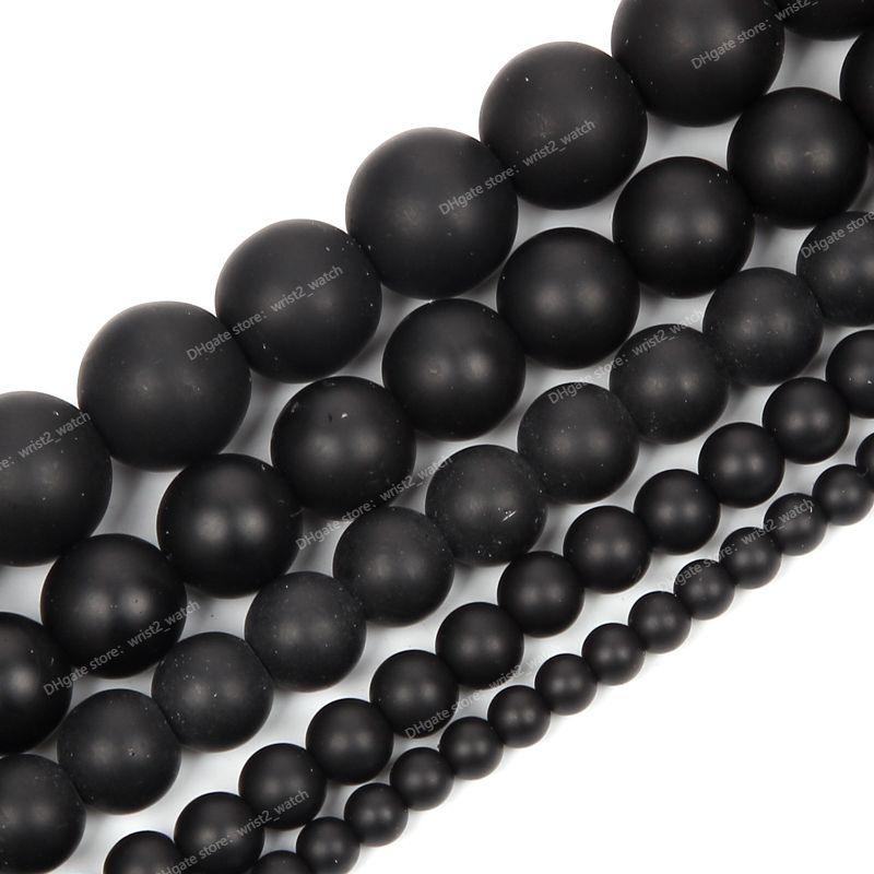 Matte Black Stone 4mm- about 90pcs