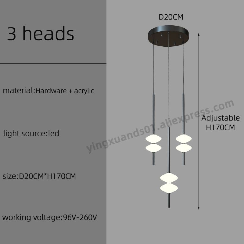 3 heads white light