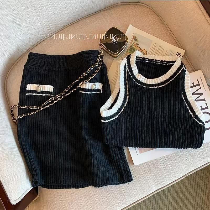 two piece black