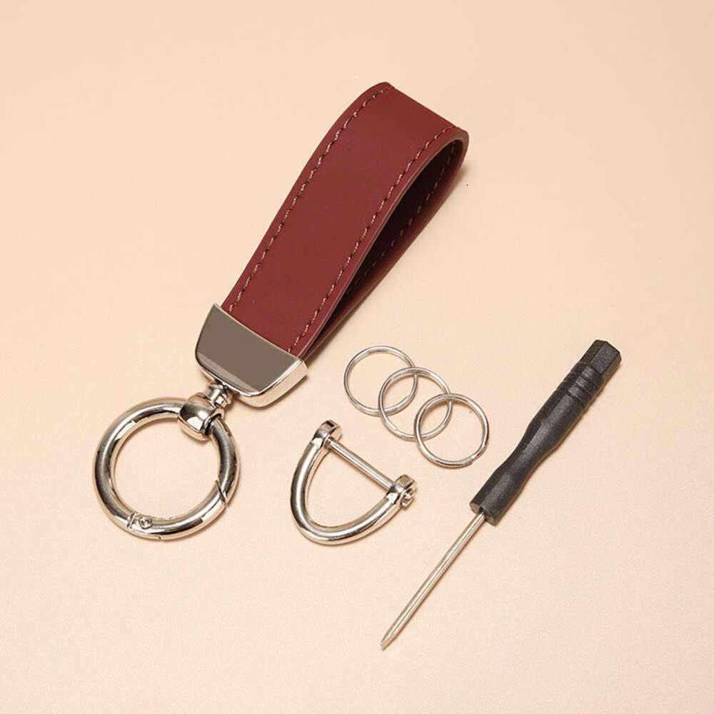 Wino Red Silver Button Gift Horseshoe
