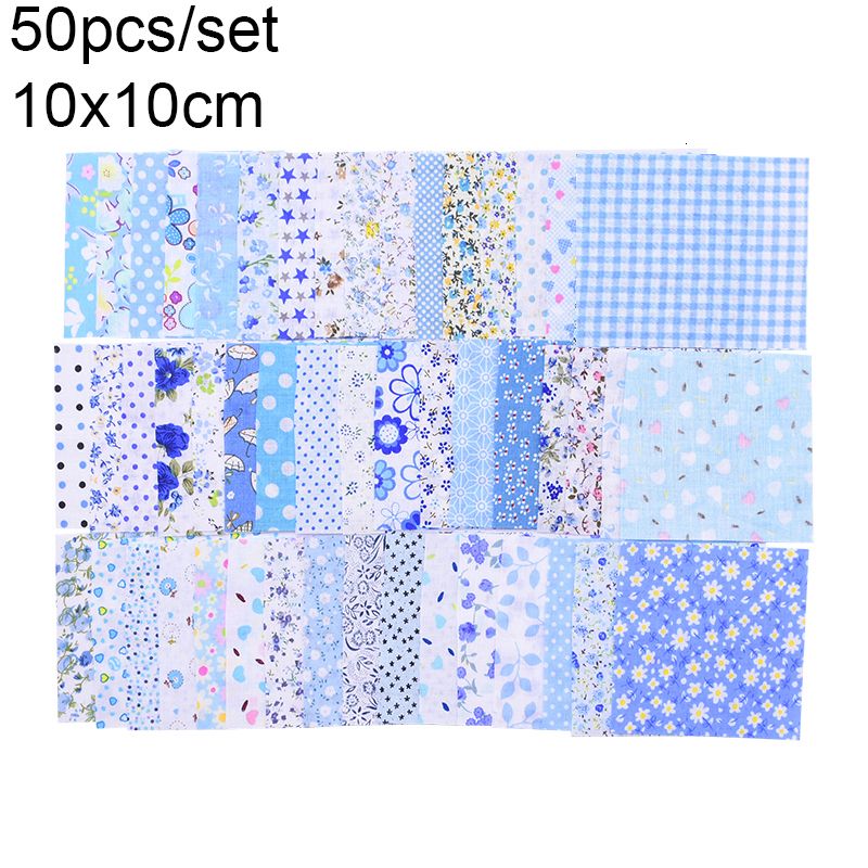 50pcs 10x10cm Bleu-Comme Image