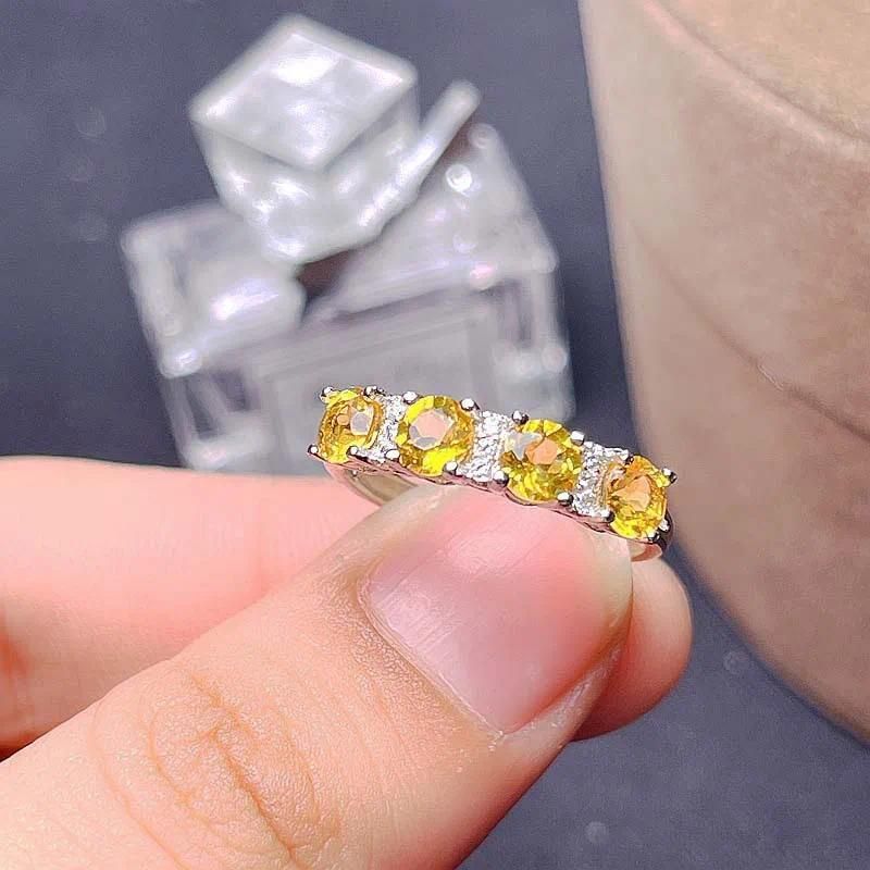 Citrine Platinum-plated