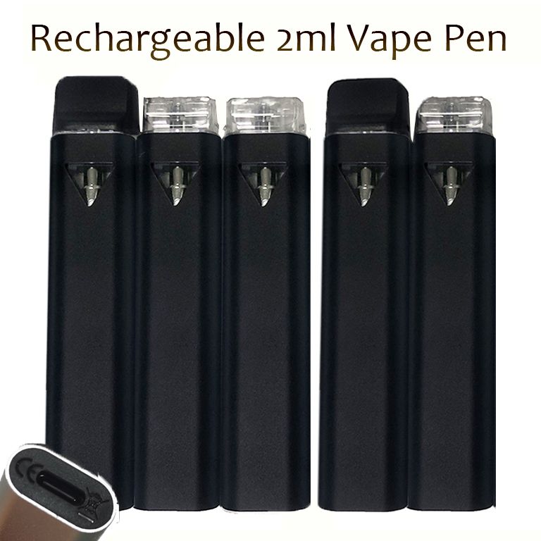 Black 2ml disposable vape pen