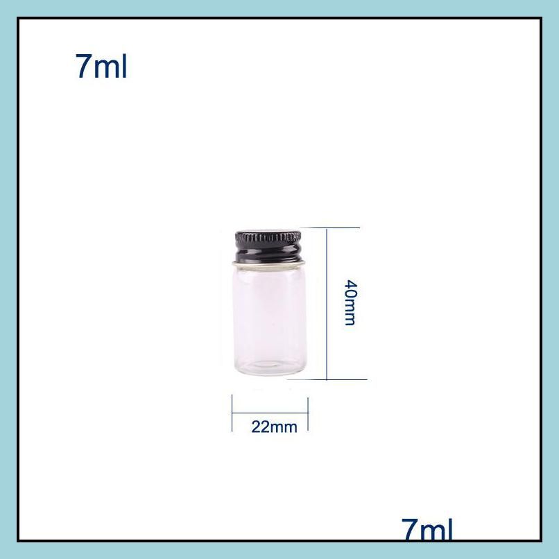 7Ml Black Aluminum Cap